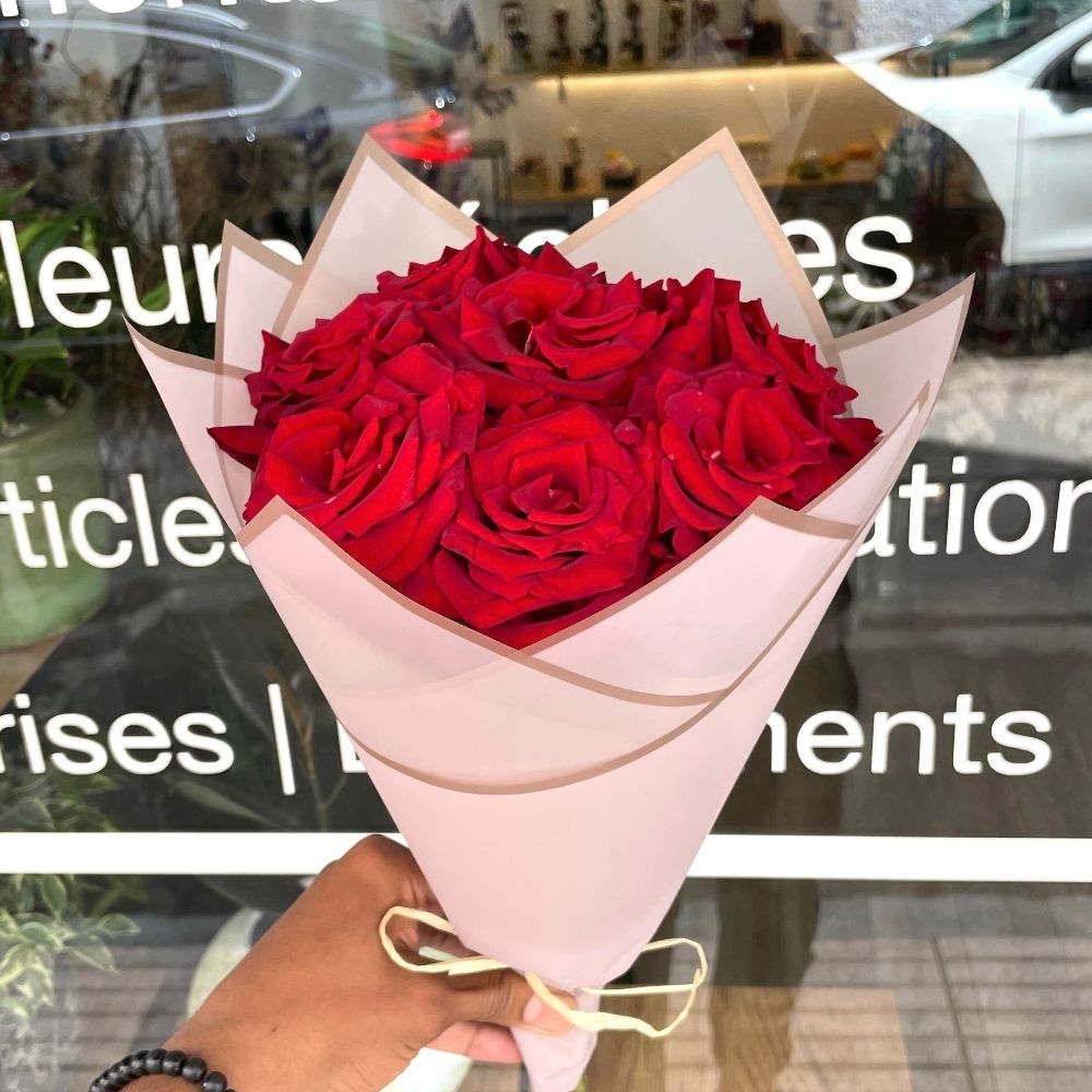 Bouquet de 7 Roses Rouges premium