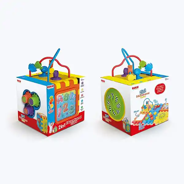 2 in 1 Cube Éducatif & Puzzle – Jeu d’Apprentissage
