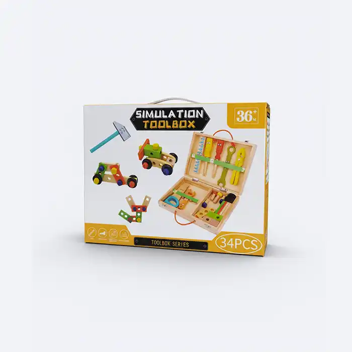 Boîte à Outils en Bois "Toolbox Series" 34 Pcs - Qualité