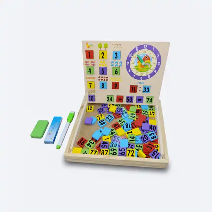 Boîte d'Apprentissage Maths & Dessin 3-en-1 Bois - Qualité