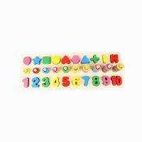 Puzzle Montessori en Bois – Chiffres et Formes à Empiler | Éducatif 3+ ans