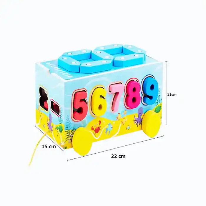 Voiture d'activités Montessori : Chiffres, Formes & Éveil