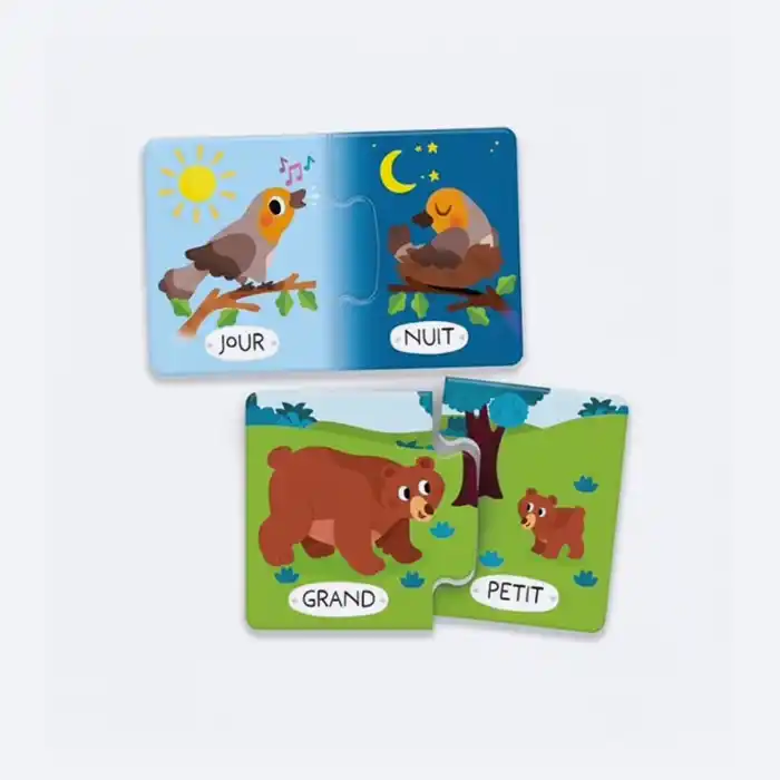 Les Contraires : Jeu Éducatif Puzzles 2-4 Ans - Clementoni