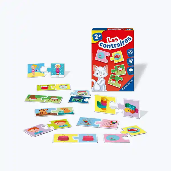 Ravensburger – Jeu Éducatif Contraires – Puzzle d’Association dès 2 ans