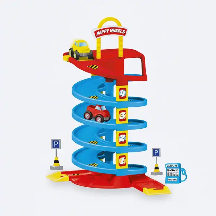 Piste de Voiture Spirale Dolu 5 Niveaux Enfant 24M+