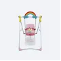 Balançoire Bébé Pliable Rose Rainbow - Siège Sécurisé & Évolutif
