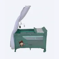 Lit-Parc Bébé Évolutif Vert Menthe 4-en-1 | Cododo, Langer & Moustiquaire