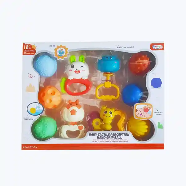 Ensemble de Hochets et Balles Souples – Jouets Sensoriels Bébé