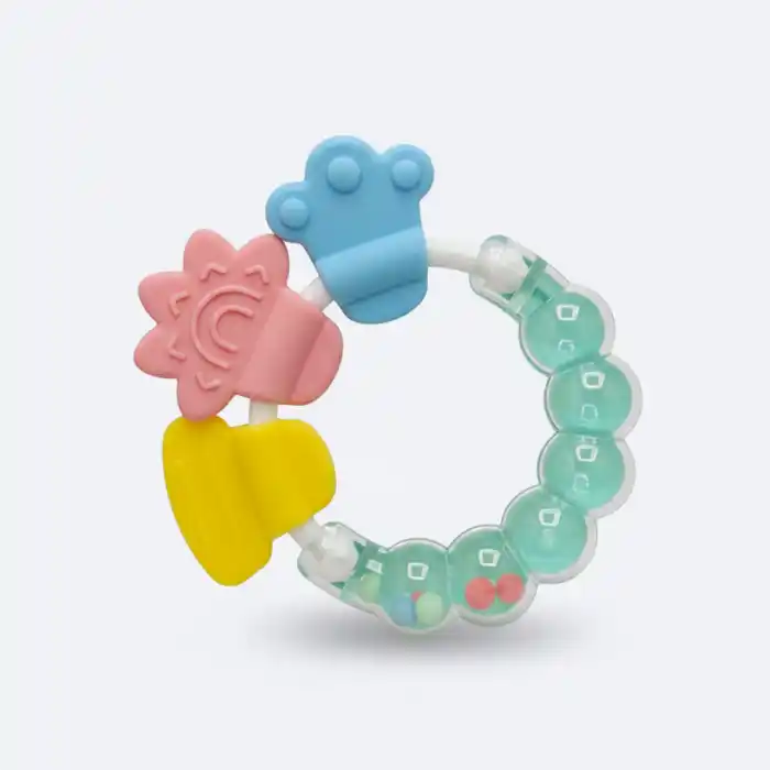 Hochet Anneau de Dentition + Multifonctionnel – Apaisement & Éveil Sûr