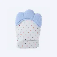 Mitaine de Dentition Bébé, Gant Mâchouiller Silicone, Petits Pois