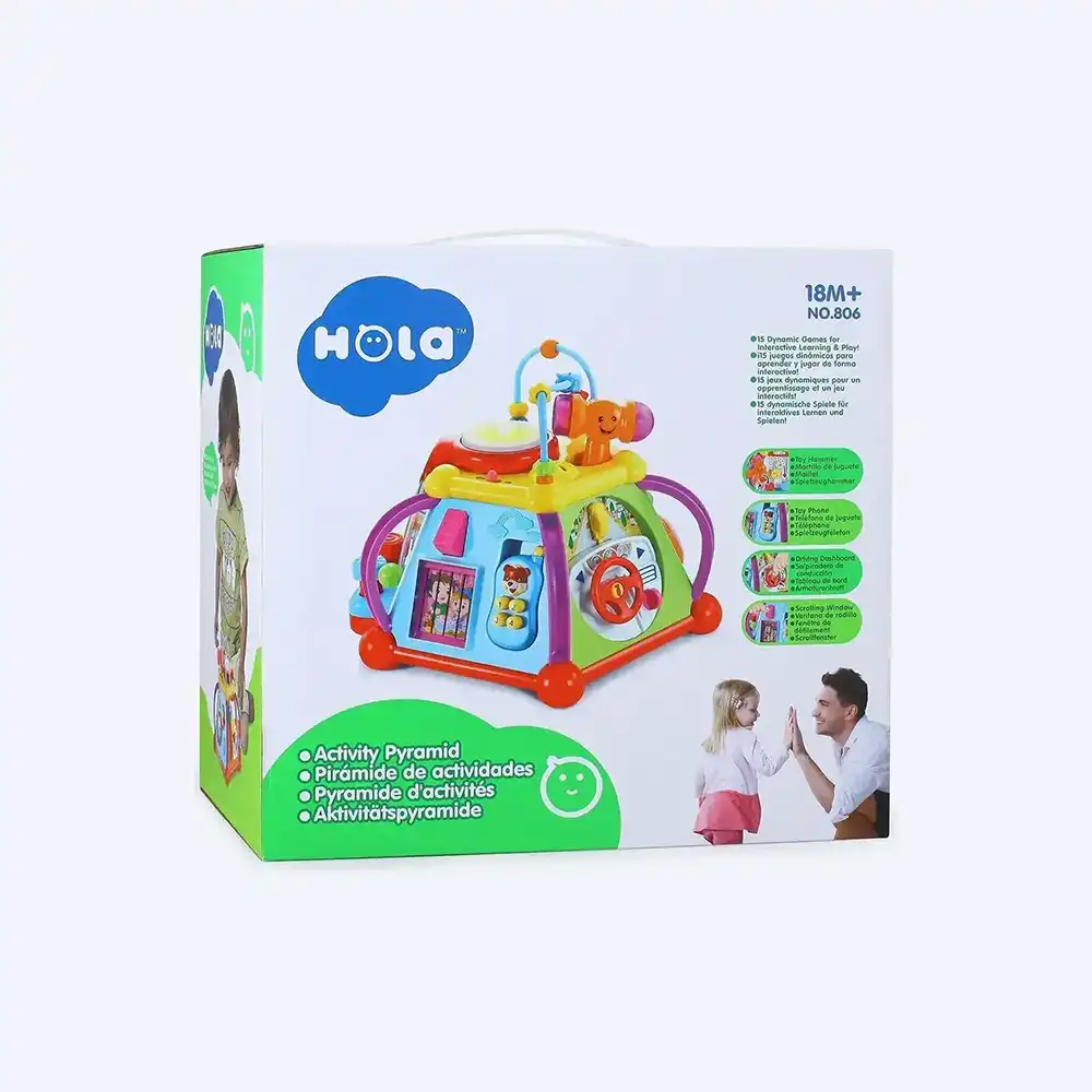Hola Activity Pyramid 806 - Multi-Skill Development Toy for Toddlers