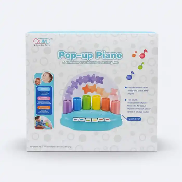 Piano Pop-Up Musical Bébé – Éveil & Développement Sensoriel