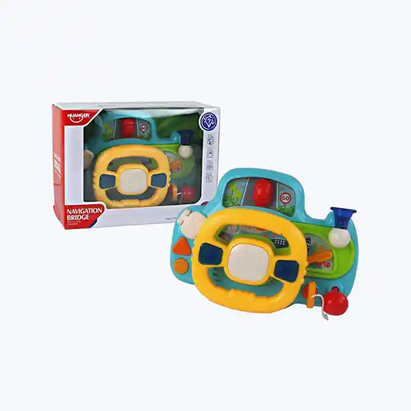 Volant Interactif Haunger avec Sons et Lumières – Navigation Bridge, Bleu