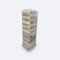 Jeu de Construction Tour en Bois 54 Blocs - Qualité & Famille