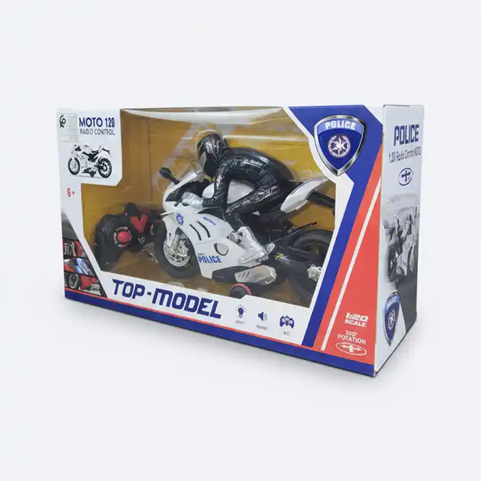 Moto Police R/C 1:20 Top-Model – Radiocommandée avec Lumières & Sons