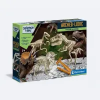 Archéo Ludic : Squelettes Dinosaures T-Rex & Tricératops - Clementoni