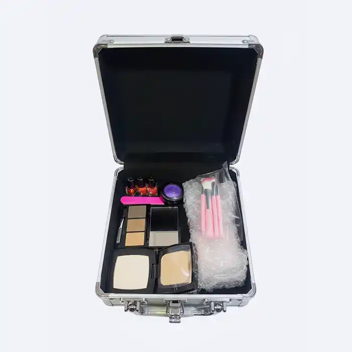 Mallette Maquillage GLAMOUR Kit Complet Femme - Valise Beauté Alu