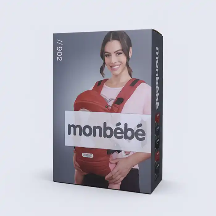 Porte-Bébé Monbébé Ergonomique Rouge Sécurité Confort 902