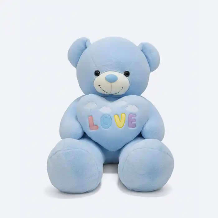 Ours en peluche géant beige ultra doux "Love" - 80cm