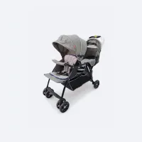 Poussette Double Tandem Compacte – Légère, Sécurité Maximale