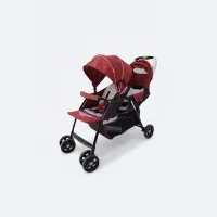 Poussette Double Tandem Compacte – Légère, Sécurité Maximale