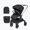 Poussette Kidilo avec Sac et Couvre-Pieds – Poignée Réversible & Roues Pivotantes 360°