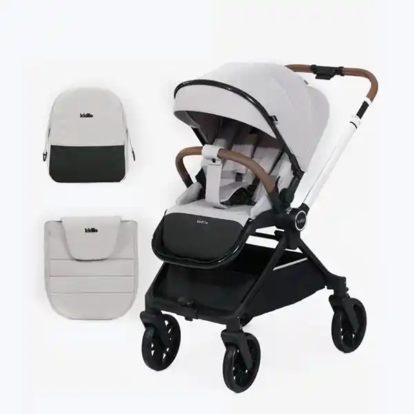 Poussette Kidilo avec Sac et Couvre-Pieds – Poignée Réversible & Roues Pivotantes 360°
