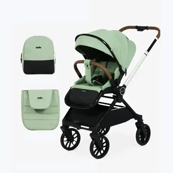 Poussette Kidilo avec Sac et Couvre-Pieds – Poignée Réversible & Roues Pivotantes 360°