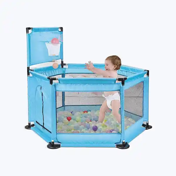 Clôture de Jeu STEM Happy Baby World avec 15 Balles – Parc Éveil Sécurisé