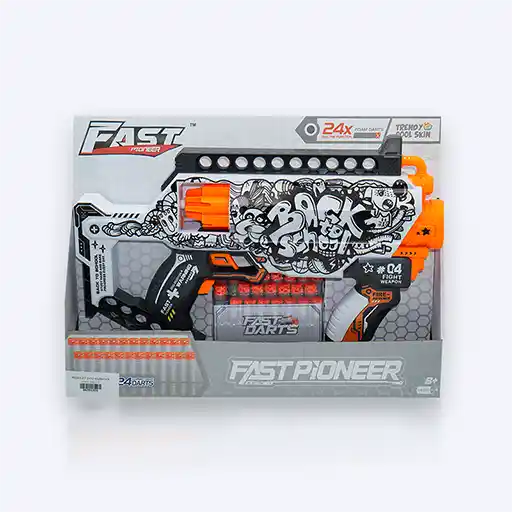 Pistolet à Balles Souples Rapid Pioneer – Nouveau Modèle UV | Jouet de Tir Sécurisé pour Enfants