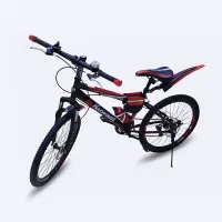 Vélo Enfant VTT 20" Noir/Rouge - Sécurité & Qualité - Cadeau Idéal
