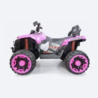 Quad Électrique Enfant Rose et Noir 12V - Sécurité & Aventure Extérieure