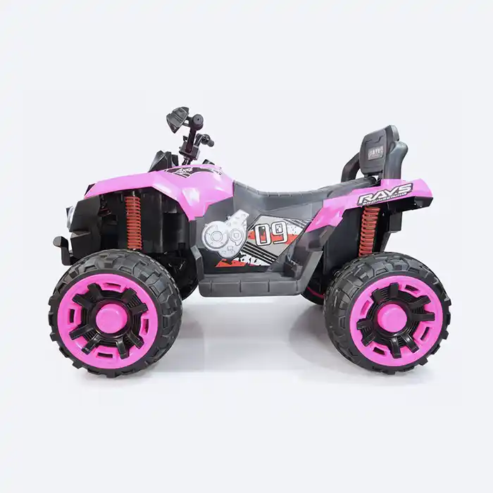 Quad Électrique Enfant Rose et Noir 12V - Sécurité & Aventure Extérieure