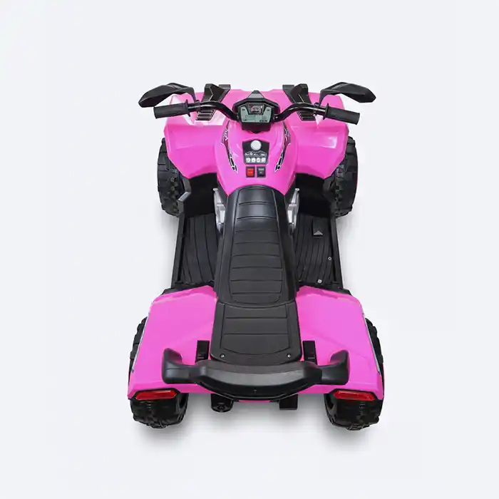 Quad Électrique Enfant Rose et Noir 12V - Sécurité & Aventure Extérieure