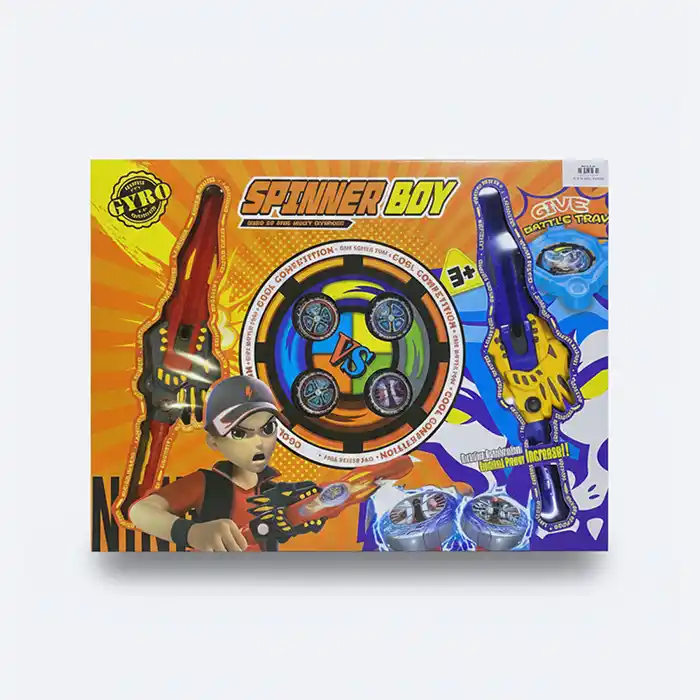 Kit de Combat Toupie Beyblade "Spinner Boy" Double Lanceur
