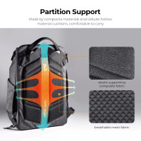 K&F Concept Alpha Sac à dos (Gris, 25L)