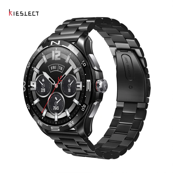 Kieslect Actor Leading Smartwatch with GPS+5ATM and Stunning Ceramic Bezel double Strap