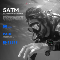 Kieslect Actor Leading Smartwatch with GPS+5ATM and Stunning Ceramic Bezel double Strap