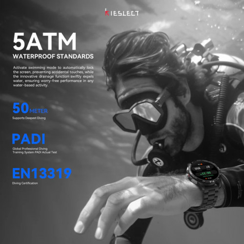 Kieslect Actor Leading Smartwatch with GPS+5ATM and Stunning Ceramic Bezel double Strap Kieslect Actor Leading Smartwatch with GPS+5ATM and Stunning Ceramic Bezel double Strap