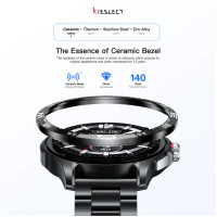Kieslect Actor Leading Smartwatch with GPS+5ATM and Stunning Ceramic Bezel double Strap