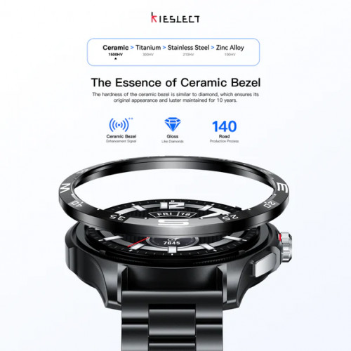 Kieslect Actor Leading Smartwatch with GPS+5ATM and Stunning Ceramic Bezel double Strap Kieslect Actor Leading Smartwatch with GPS+5ATM and Stunning Ceramic Bezel double Strap
