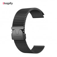 Bracelets Milanaise en Acier Inoxydable Noir