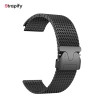 Bracelets Milanaise en Acier Inoxydable Noir