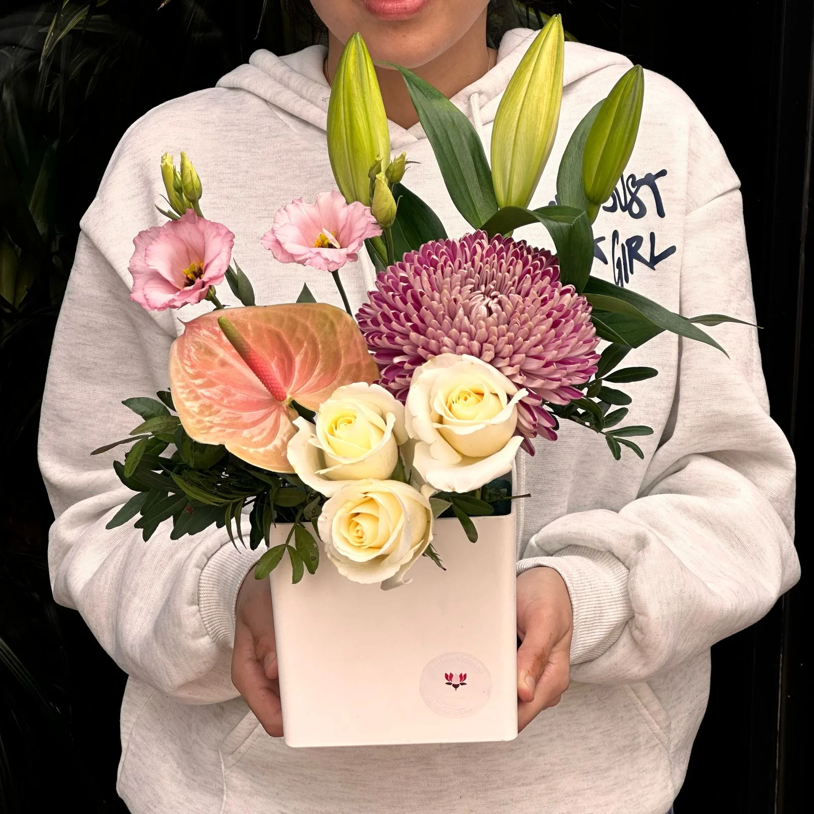 Composition Florale Rosâtre Poésie