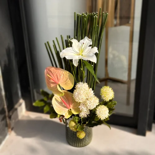 Welcome With Flowers Arrangement Welcome With Flowers Arrangement