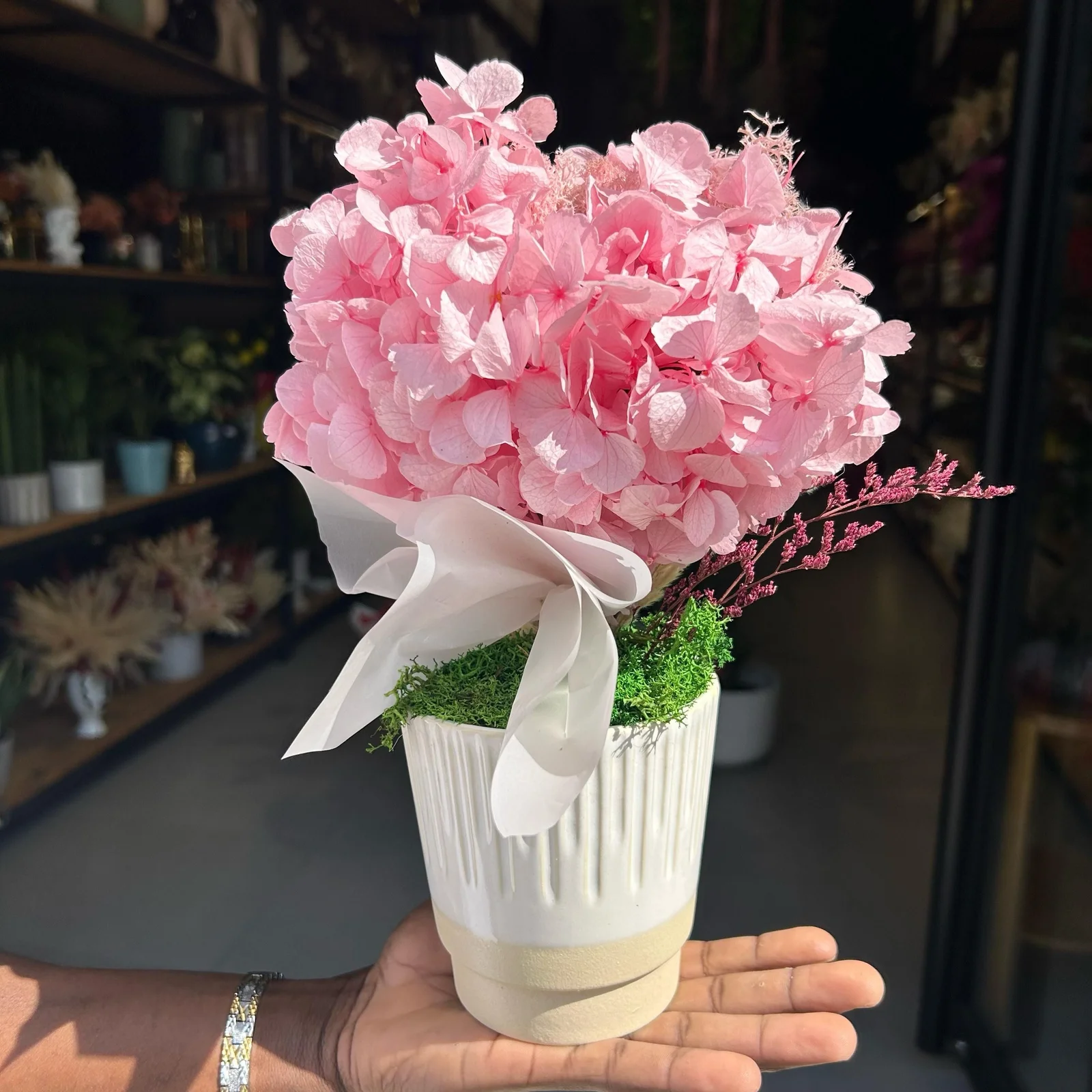 Le coeur Hortensia seche