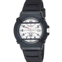 Casio – Cadran blanc – Avec dateur sur 3h – Bracelet en silicone noir – HDA-600B-7BV