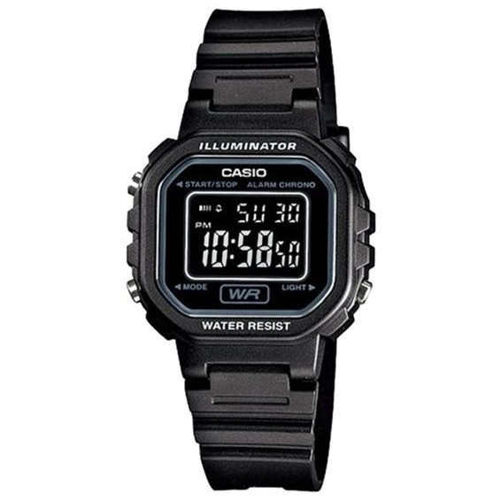 Casio – Montre enfant digitale noir en bracelet caoutchouc noir – LA-20WH-1BDF