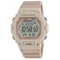 Casio – Montre sport idéal pour les petites poignées avec Compteur de pas en beige/rose – Bracelet résine – LWS-2200H-4AV