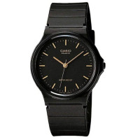Casio – Design minimaliste et classique en caoutchouc noir – Unisexe – Étanche – MQ-24-1EL